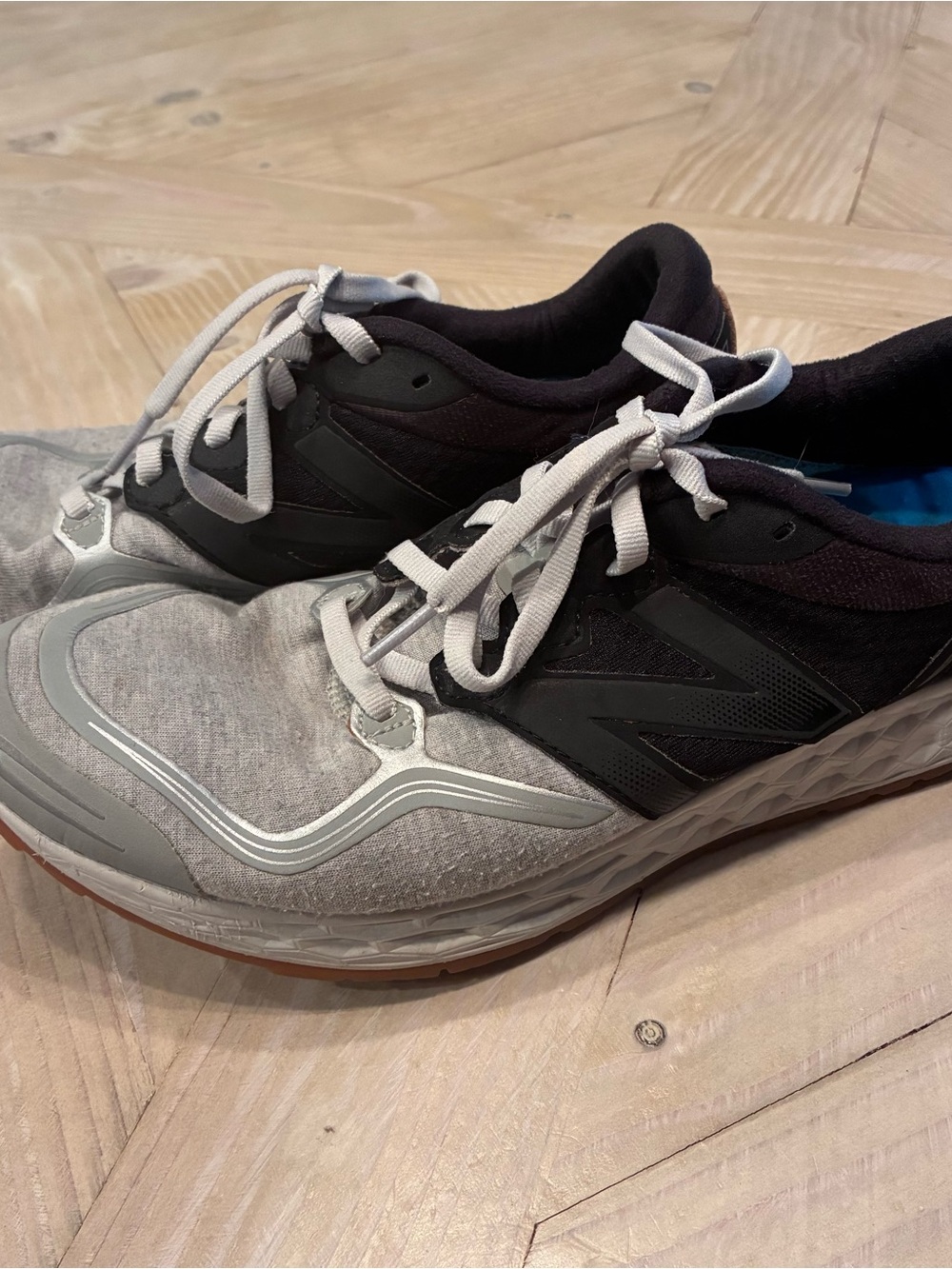 New Balance Gray and Blue Running Sneakers